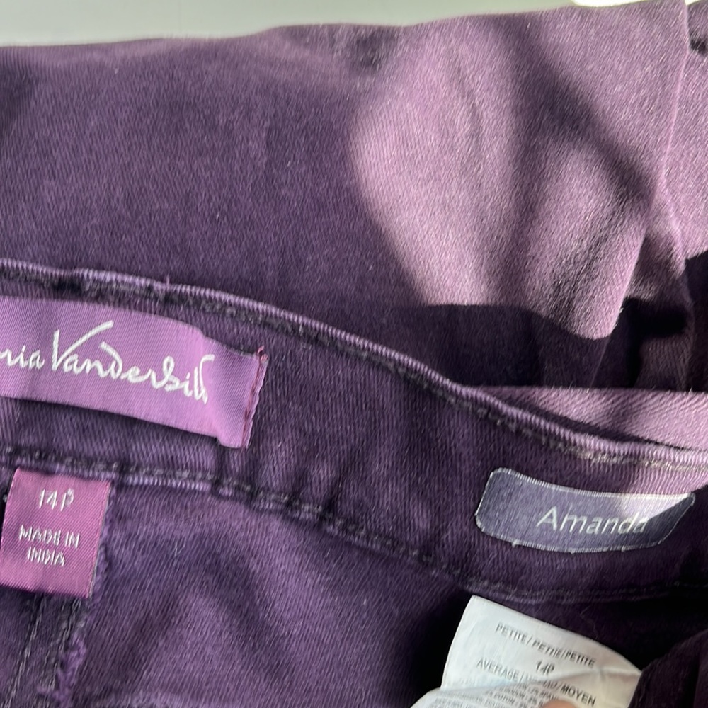 Gloria Vanderbilt Amanda purple jeans - Picture 5 of 5